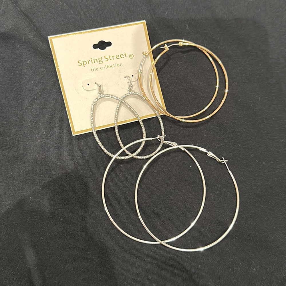 Set of 3 hypoallergenic nickel free earrings